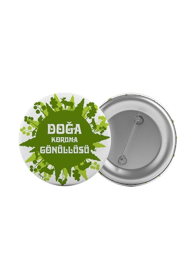 Doğa Koruma Gönüllüsü Çanta Rozeti 20 Adet En Büyük Boy 5.8cm İğneli Broş