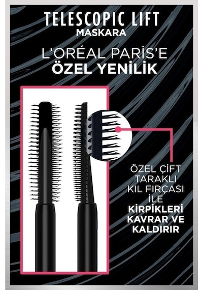 Telescopic Lift Extra Kirpiklerde Uzunluk Ve Hacim Etkili Siyah Maskara 9.9 Ml
