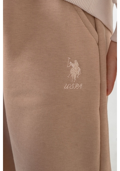 U.S. Polo Assn. Kız Çocuk Baskılı Krem Uzun Kol Eşofman Takımı Us2706-c-v2 Us2706-c-v2