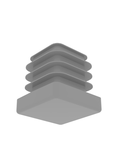 Cateksss 20x20 Mm Profil İçin Kademeli İçe Geçme Profil Tapası, Profil Kapak, Profil Tapa Gri Ral7035 - 38 Li Paket