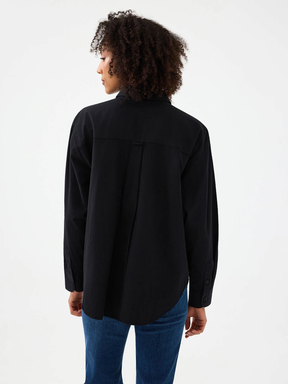 Loft Loose Fit Siyah Kadın Gömlek Lf2041855 Siyah