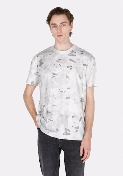 Colin's Colins Comfort Fit Yuvarlak Yaka Baskılı Erkek Gri Kısa Kol Tişört Cl1073106 Cl1073106 Q1.v1 Gra Gri