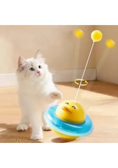 Dodes Ufo Şekilli Ördek Kedi Oyuncağı