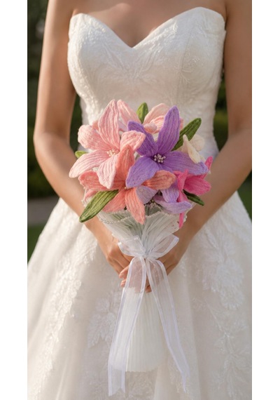 El Yapımı Solmayan Yuvarlak Gelin Buketi Şönil Gelin Buketi Lila Pembe Bridal Bouquet Düğün, Nikah Ve Nişan Çiçeği El Yapımı Solmayan Yuvarlak Gelin Buketi Şönil Gelin Buketi Lila Pembe Bridal Bouquet Düğün, Nikah Ve Nişan Çiçeği