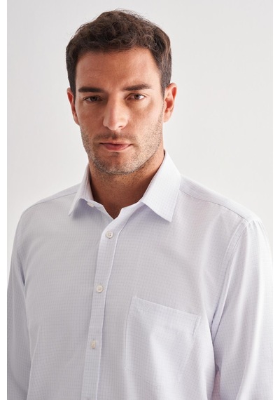 İmza Beyaz Sert Yaka Uzun Kol Cepli Comfort Fit Classic Gömlek 1004255164 Optik Beyaz