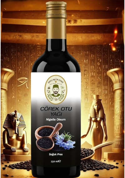 Giritli Metin Efendi %100 Çörek Otu Yağı 250 Ml - Mevsiminde Toplanmış Soğuk Sıkım