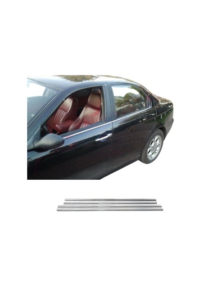 Alfa Romeo 156 Krom Cam Çıtası 4Parça 1997 ve Üzeri P.Çelik