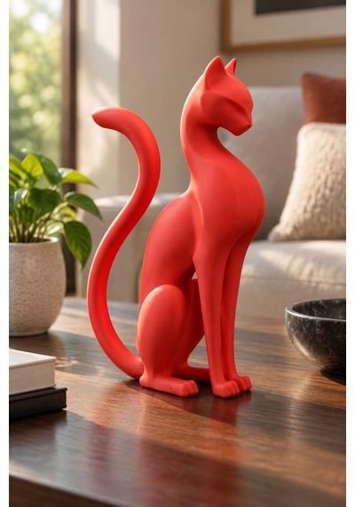Kedi Anıtı Figürlü Dekoratif Biblo 16261456
