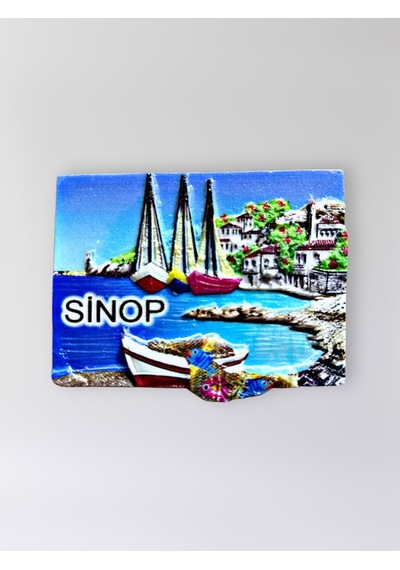 Sinop Polyester Kabartmalı Magnet 7 Cm X 5 Cm Dekoratif Hediyelik Buzdolabı Süsü Kod:1732