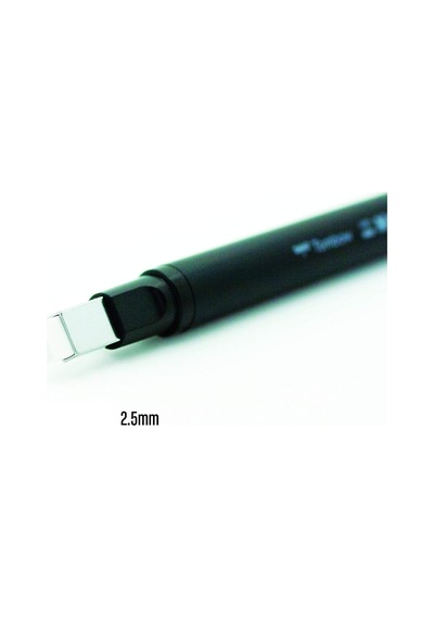 Tombow Mono Zero Kalem Silgi, Yassı Uç, 2,5x5mm, Siyah