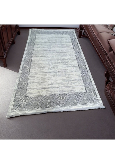 Mihra Halı % 100 Akrilik 4 Mevsim Sık Dokuma Gri Salon, Oturma Odası Halısı N4212