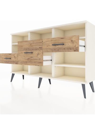 Arges Konsol 5 Raflı 3 Çekmeceli 132x30x83 Aytaşı-aytaşı/çam Aytaşı/çam Arges Konsol 5 Raflı 3 Çekmeceli 132x30x83 Aytaşı-aytaşı/çam Aytaşı/çam