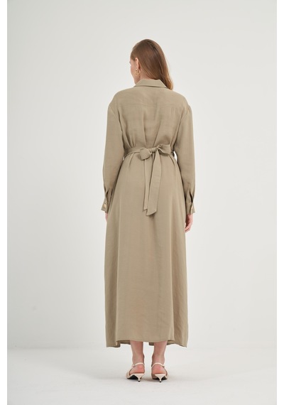 FTZ Women Ftz Modal Elbise Haki 31033 Haki
