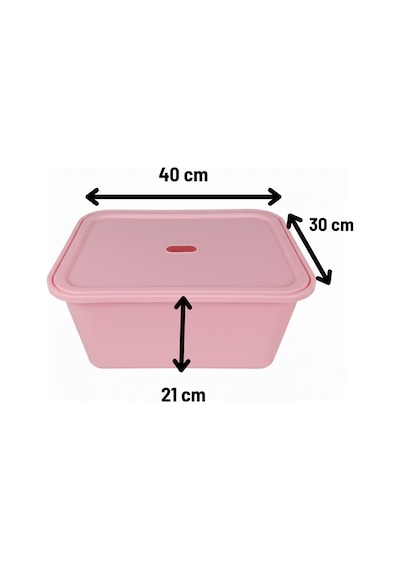 Decosense 3 Adet Pembe Kapaklı Derin Oyuncak Ve Eşya Saklama Kutusu Polipropilen Plastik 3'lü Sepet Seti Pembe