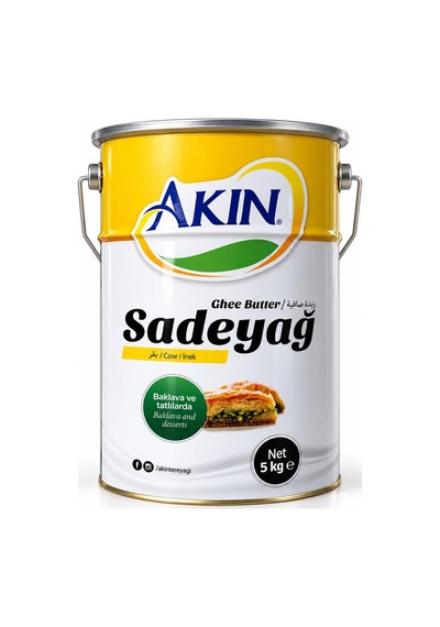 Akın İnek Sade Yağ 5 Kg Baklava, Pastacılık Ve Profesyonel Mutfak Yağı