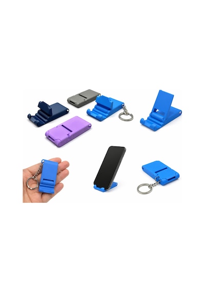 Anahtarlık Telefon Tutucu Katlanabilir Sert Plastik Taşınabilir Stand