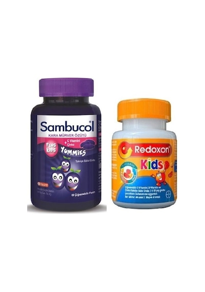 Sambucol Plus Kids Yummies 60 Çiğneme Tableti Redoxon Kids 60 Tab