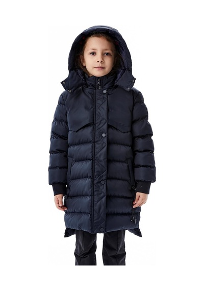 Kız Çocuk Kapüşonlu Kışlık Şişme Mont 51356 Lacivert