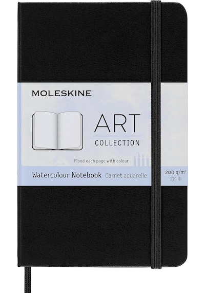 Moleskine Yaratıcı Not Defteri, Sulu Boya Not Defteri, Cep, A6, 200 G Sulu Boya Kağıdı, Sert Kapak, Siyah. Cep/a6