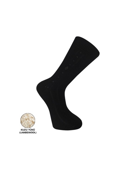 Pro Çorap Bektaş Lambswool Kışlık Erkek Çorabı Siyah 41-44 13639 Siyah