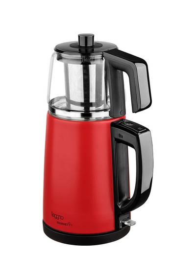 Leggno Gourmet Pro LE-GRM102GTMRD 1650 W Cam Demlikli Çelik Çay Makinesi