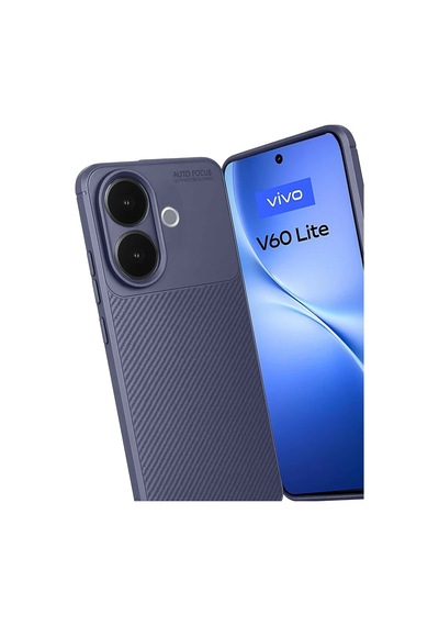 Vivo V60 Lite Auto Focus Karbon Kapak - Lacivert -