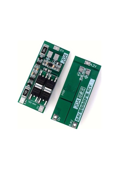 Xuweiwei 2s 20a 7.4v 8.4v 18650 Lityum Şarj Koruma Devresi Yeşil Pcb Matkap Motoru