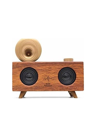 Winex Çift Hoparlörlü Gramafon Speaker Bluetooth Hoparlör Fm Radyo + Sd Kart + UsbA + 3.5 MM Aux Girişli