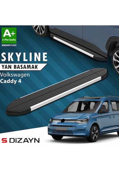 S-dizayn Vw Caddy 4 Skyline Aluminyum Yan Basamak 193 Cm 2020 Üzeri A+ Kalite