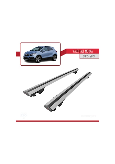 Vauxhall Mokka 2012-2019 Arası İle Uyumlu Hook Model Anahtar Kilitli Ara Atkı Tavan Barı Gri
