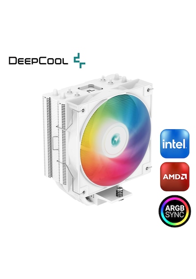 Deepcool Ag400 V5 Argb İşlemci Soğutucu White Amd Ve İntel Uyumlu 120mm Kule Tipi Hava Soğutma 12 Cm Hava Soğutucu Tdp 220w Beyaz Beyaz - Argb