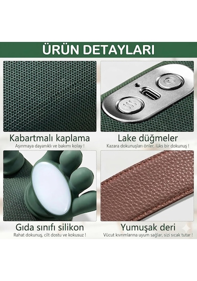 Şarjlı El Hissiyatlı Avuç Içi Kızılötesi Isıtmalı Boyun Omuz Ve Sırt Masaj Aleti Rahatlatıcı Masaj Ciha