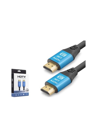 Nodar Nd4051 Hdmı 2.0 Kablo 4k 60 Hz Od 8.0 Mm 3 M Siyah Mavi Kdo