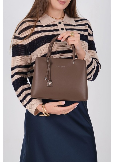 Silver Polo Sp1236 Kadın El Çantası Cilt Kahve-kahve