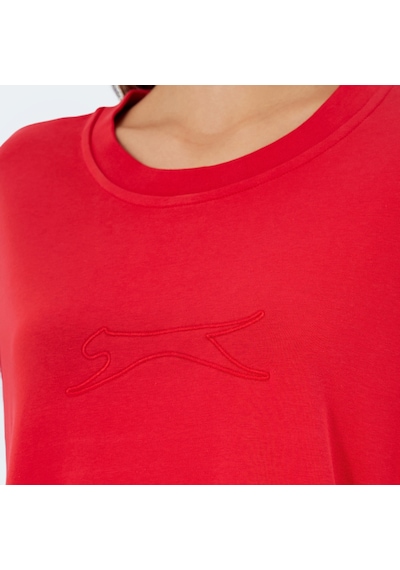 Slazenger VIKENTI SW Oversize Kadın Cepli Oversıze Kırmızı Sweatshirt