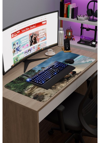 Far Cry Kaymaz Dikişli Kauçuk Oyuncu Mousepad V3 - 90x40 Xxl Gaming Mouse Pad Fare Altlığı