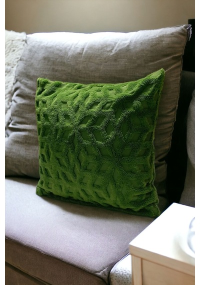 Bohem 4'lü Dekoratif Yastık Kılıfı Kırlent Kılıfı 43x43 Cm Yeşil Yeşil