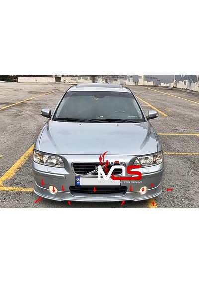 Volvo S60 Makyajlı Kasa Ön Tampon Eki Fiberglass Boyasız