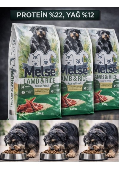 Melse Lamb & Rice Kuzu Etli Pirinçli Yetişkin Köpek Maması 15 Kg
