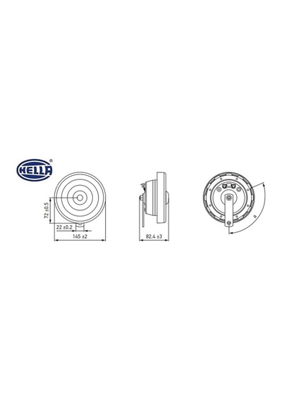 Hella 12V Didit Korna Süperton 280/380 Hz Takım N11.695