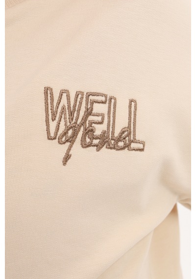 Toontoy Kids Kız Çocuk 2'li Takım Baskılı Bisiklet Yaka Düşük Omuz Sweatshirt & Basic Düz Tayt Bej Toontoy Kids Kız Çocuk 2'li Takım Baskılı Bisiklet Yaka Düşük Omuz Sweatshirt & Basic Düz Tayt Bej