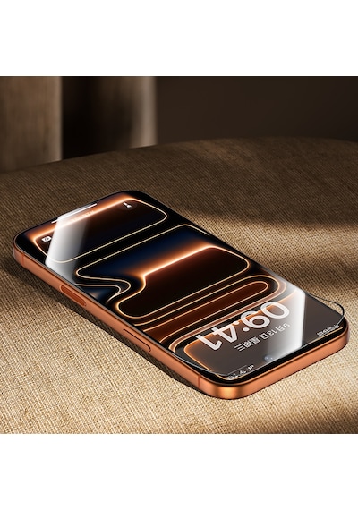 Apple Uyumlu   iPhone 16 Pro Benks Glass Warrior 2.0 Ezfita Safir Cam Ekran Koruyucu Uygulama Aparatı Şeffaf