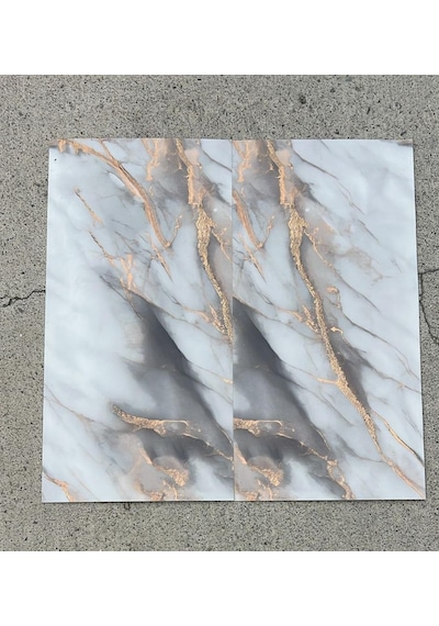 Shiny Mix Color Mermer Desenli 60x30cm Yapışkanlı Mutfak Banyo Kaplama Duvar Paneli Kağıdı Tx-092 Çok Renkli