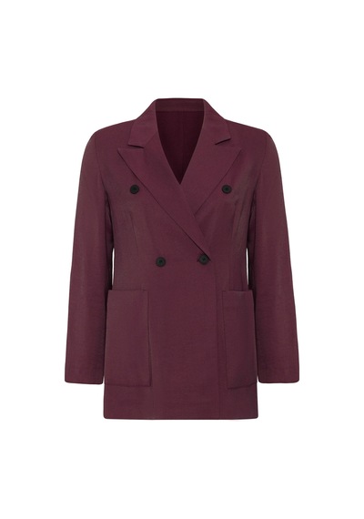 Antioch Kruvaze Kadın Blazer Ceket Bordo