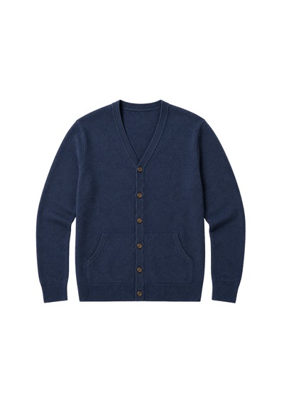 Battalmoda Erkek Büyük Beden Melanj Lacivert Cepli Düğmeli Triko Hırka 3xl-4xl-5xl-6xl