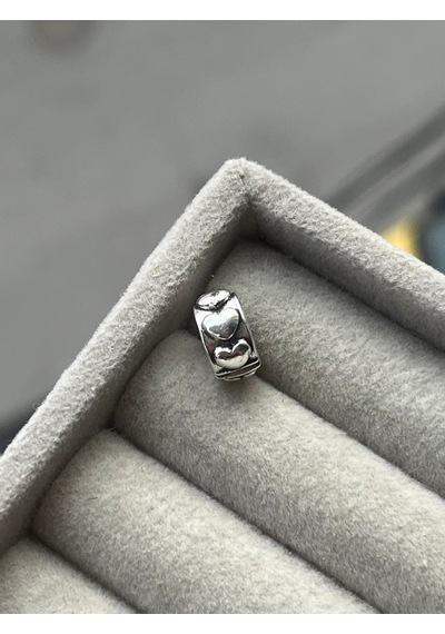 Bombe Kalp Klips Stopper Charm Asafaccessory Gümüş