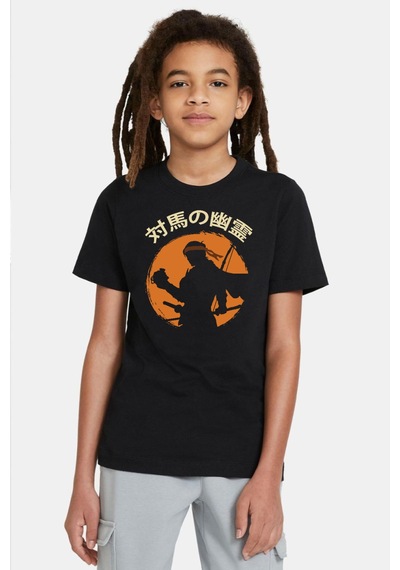 Tshirthane Ghost Of Tsushima The Island Japanese Siyah Çocuk Tshirt SIYAH
