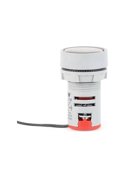 Dijital Termometre Yuvarlak Kırmızı 22mm 220v Ad101-22tm 1m Kablolu -20 +199