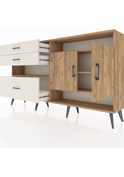 Arges Konsol 4 Raflı 3 Çekmeceli 2 Kapaklı 176x30x99 Çam-çam/ayta Çam-çam/aytaşı Arges Konsol 4 Raflı 3 Çekmeceli 2 Kapaklı 176x30x99 Çam-çam/ayta Çam-çam/aytaşı