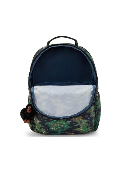 Kipling Kıplıng Seoul Lap Büyük Boy Sırt Çantası Desenli Camo Treasure Desenli Çok Renkli